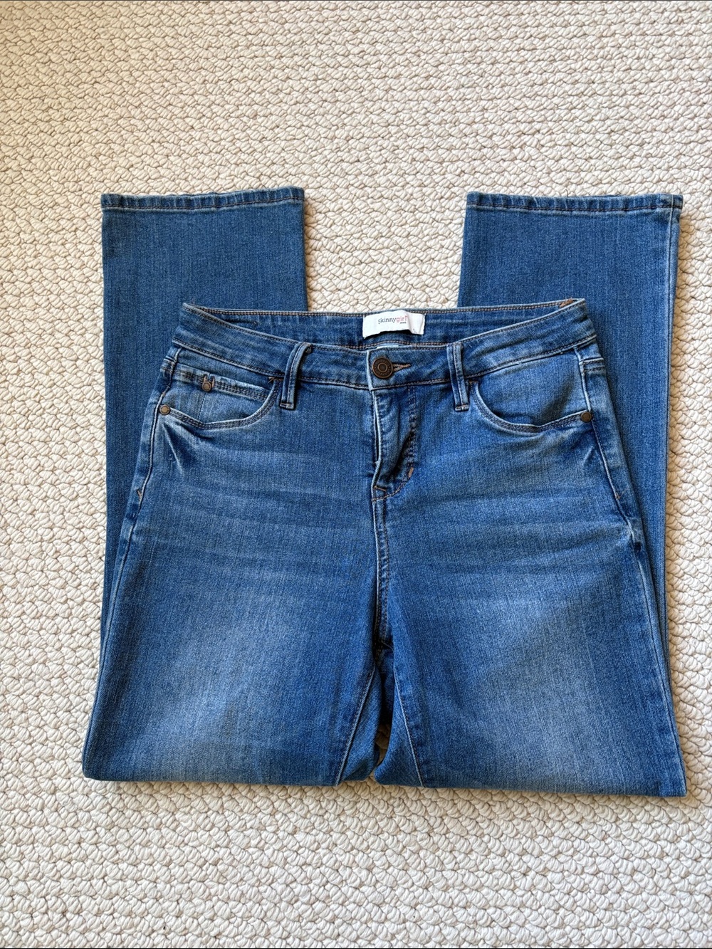 Skinnygirl Medium Blue Straight-Leg Jeans